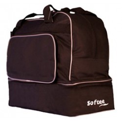 BOLSA ZAPATILLERO GRANDE TEAM COLOR NEGRO VIVO GRIS SOFTEE