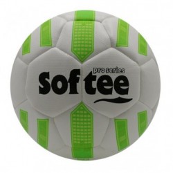 BALÓN FUTBOL HÍBRIDO SOFTEE MAX - FUTBOL11, BLANCO/AMARILLO FLUOR
