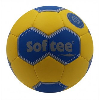 BALÓN BALONMANO SOFTEE ADDICTED - 56CM, AMARILLO/AZUL