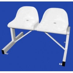 BANCO METALICO ASIENTO PVC -2 PLAZAS-