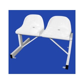 BANCO METALICO ASIENTO PVC -2 PLAZAS-