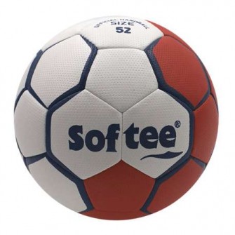 BALÓN BALONMANO SOFTEE FLASH - ROJO/BLANCO, 52CM