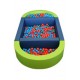 PISCINA OVALADA PLUS LLENADO PELOTAS, 300 X 150 X 40 CM ALTO X 15 CM ANCHO (TRANSFORMABLE EN DOS)