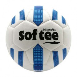 BALON FUTBOL HÍBRIDO SOFTEE MAX - SALA 62, BLANCO/AZUL