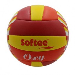 BALÓN VOLEY PLAYA SOFTEE OXY COLOR ROJO/AMARILLO