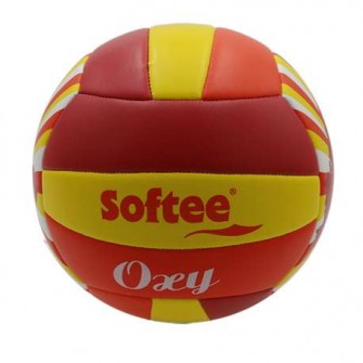 BALÓN VOLEY SOFTEE OXY COLOR ROJO/AMARILLO TALLA VÓLEY