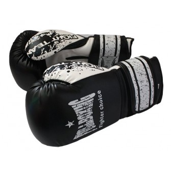 GUANTE DE BOXEO HURACAN - 10OZ, NEGRO/BLANCO