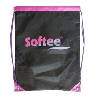 GYMSACK SOFTEE CON RED COLOR NEGRO/FUCSIA/VIOLETA TALLA UNICA