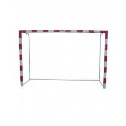 JUEGO PORTERÍAS ALUMINIO BALONMANO-FÚTBOL SALA 80X80 TRASLADABLES CON BASE TUBO REDONDO