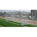 JUEGO PORTERÍAS ALUMINIO FÚTBOL 7 120X100 MM ABATIBLES CON ARQUILLOS LACADOS