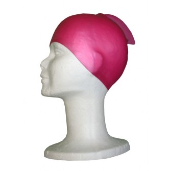 GORRO NATACIÓN SILICONA CON ALETA ROJO