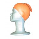 GORRO NATACIÓN SILICONA CON ALETA NARANJA