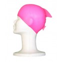 GORRO NATACIÓN SILICONA CON ALETA ROSA