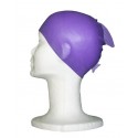 GORRO NATACIÓN SILICONA CON ALETA VIOLETA