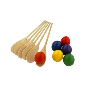 SET JUEGO CUCHARA (6 CUCHARAS Y 6 HUEVOS)