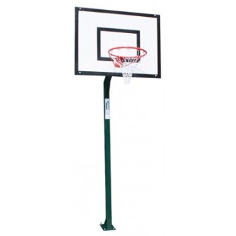 JGO CANASTAS MINIBASKET MONOTUBULAR FIJA -SIN TABLERO NI ARO- CON BASE PARA ANCLAJE