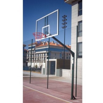 JUEGO CANASTAS BALONCESTO MONOTUBULAR FIJAS CON BASE PARA ANCLAJE -SIN TABLERO, NI ARO -