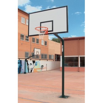 JUEGO CANASTAS BALONCESTO MONOTUBO NEW TUBO 114 MM FIJAS  -SIN TABLERO, ARO- CON BASE DE ANCLAJE