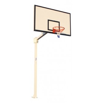 JUEGO CANASTAS BALONCESTO DELUXE MONOTUBO FIJAS CON BASE PARA ANCLAJE -SIN TABLERO NI ARO-