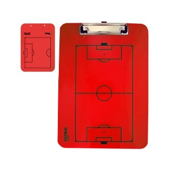 CARPETA TACTICA VELEDA ROJA FUTBOL REVERSIBLE