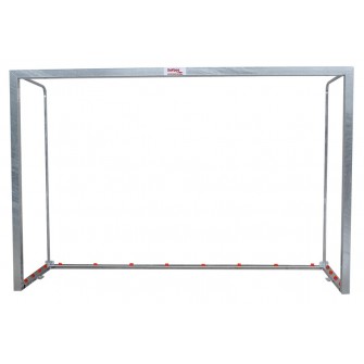 JGO PORTERÍAS GALVANIZADAS F.SALA/BALONMANO METÁLICAS TRASLADABLES 80X80MM CON BASE 80X40MM