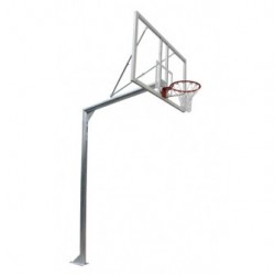 JGO CANASTAS GALVANIZADAS BALONCESTO MONOTUBO NEW TUBO 114 MM FIJAS CON BASE ANCLAJE-SIN TABLERO,ARO
