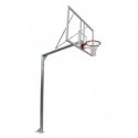 JGO CANASTAS GALVANIZADAS BALONCESTO MONOTUBO NEW TUBO 114 MM FIJAS CON BASE ANCLAJE-SIN TABLERO,ARO