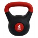 KETTLEBELL PVC COLOR ROJO/NEGRO TALLA 4 KG