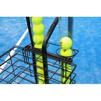 CARRO PORTAPELOTAS TENIS / PÁDEL 100 PELOTAS SOFTEE COLOR NEGRO TALLA 100PLTS