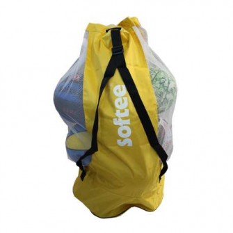 SACO PORTABALONES SOFTEE COLOR AMARILLO TALLA UNICA