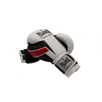 PAR DE GUANTES BOXEO FULLBOXING TERREMOTO - BLANCO/ROJO/NEGRO, 10OZ