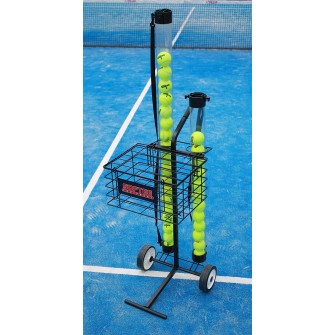 CARRO PORTAPELOTAS TENIS / PÁDEL 80 PELOTAS SOFTEE  - 80PLTS, NEGRO