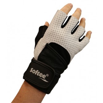 PAR DE GUANTES FITNESS SOFTEE CX3 - BLANCO/NEGRO